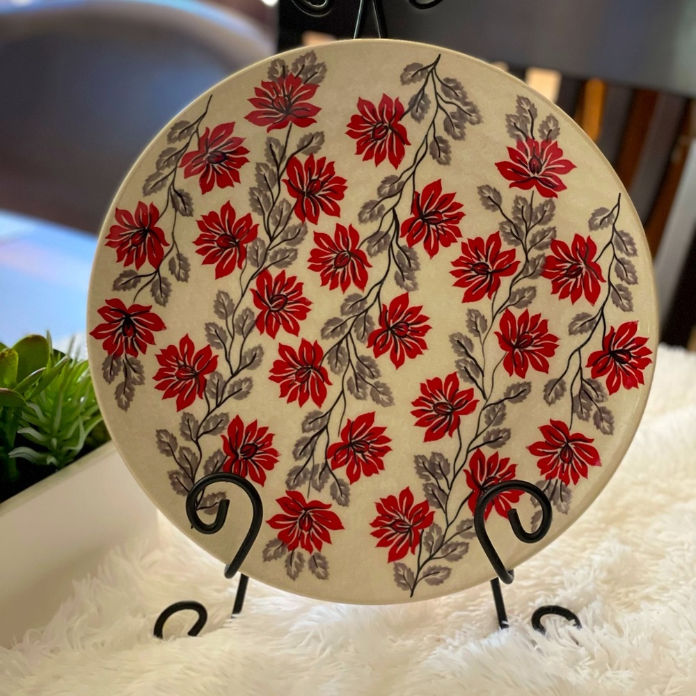 Rendition ceramic decorative plate, 11in, handmade.